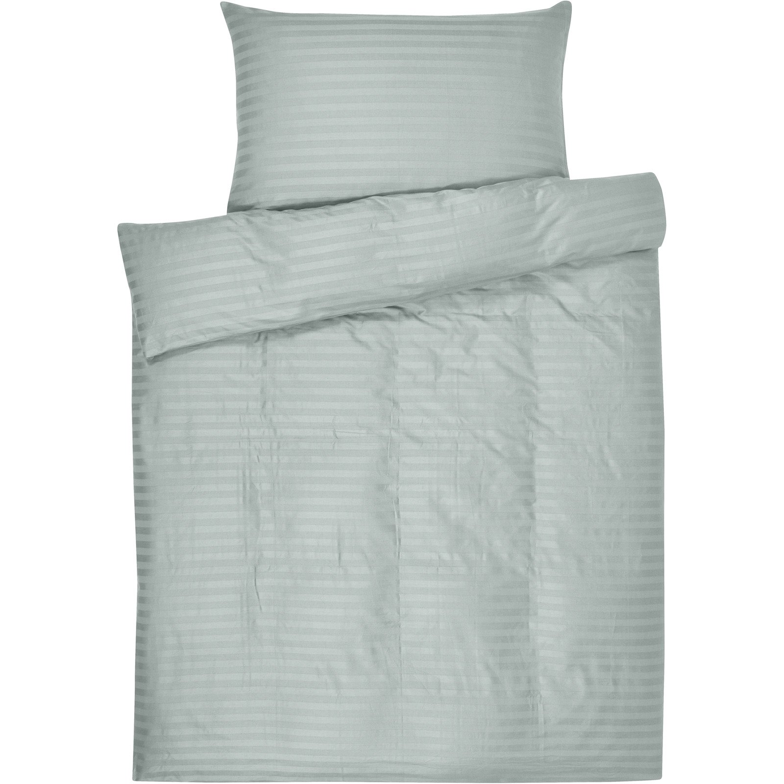Bettwäsche Satin gestreift silber