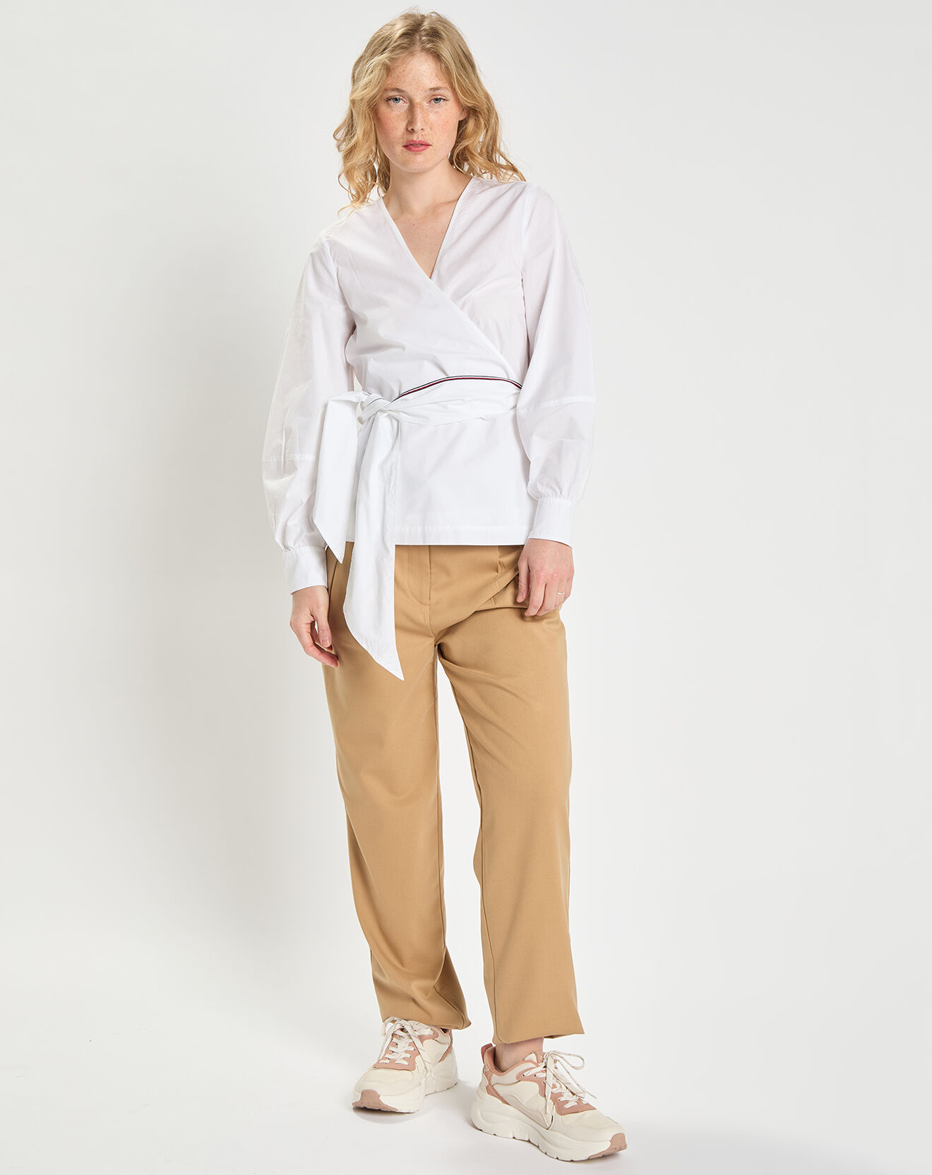 Tommy Hilfiger Pantalon Tapered à pinces beige foncé