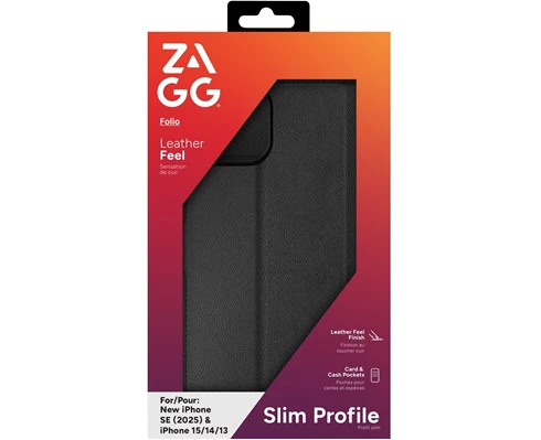 ZAGG Folio Apple iPhone 16e/15/14/13 Black