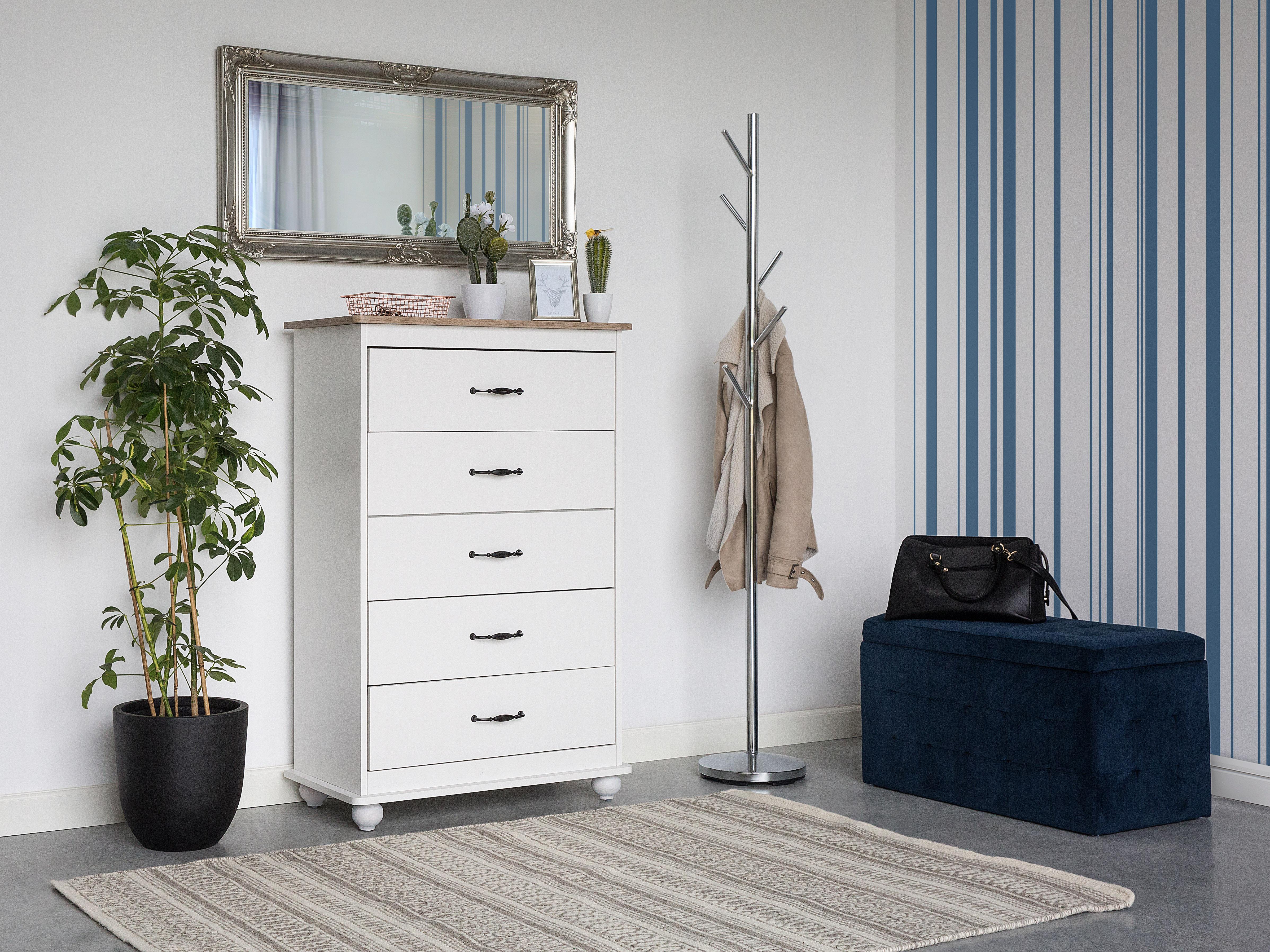 Ladekast 5 lades SHARON Wit