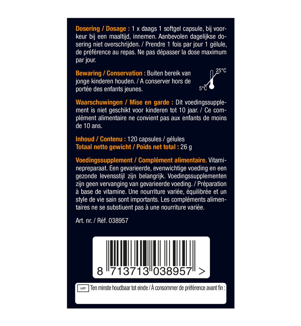 Lucovitaal Vitamine D3 25mcg (120 capsules)