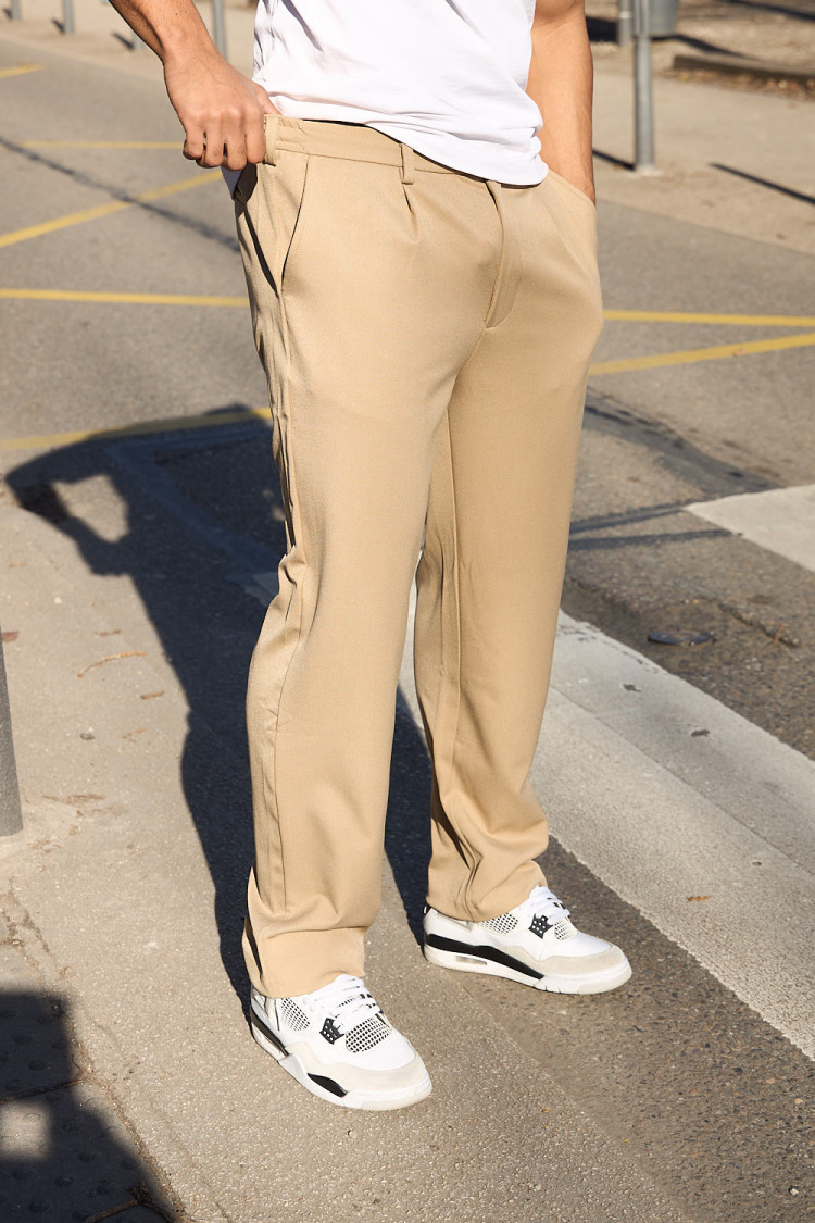 Pantalon beige large