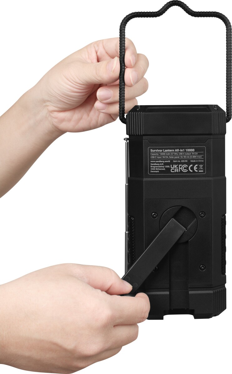 Sandberg - Survivor Lantern All-In-1 Solcelle Powerbank 10.000 Mah