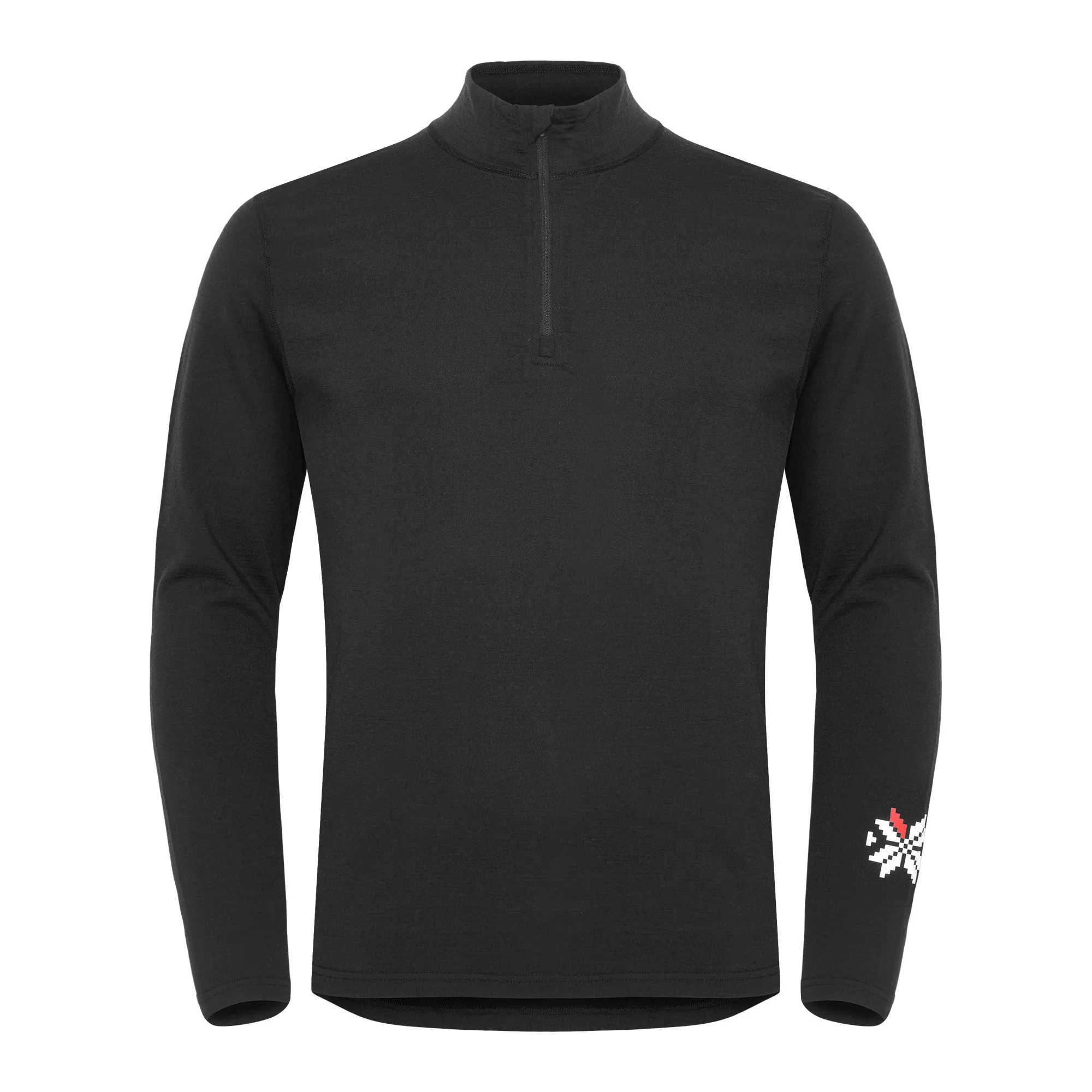 Gridarmor Merino Undertøy Zip Top Men Black Beauty