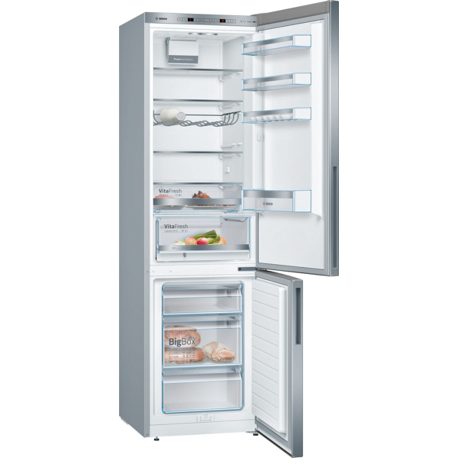 BOSCH Kühl-Gefrierkombination KGE39ALCA - Edelstahl-Optik - C