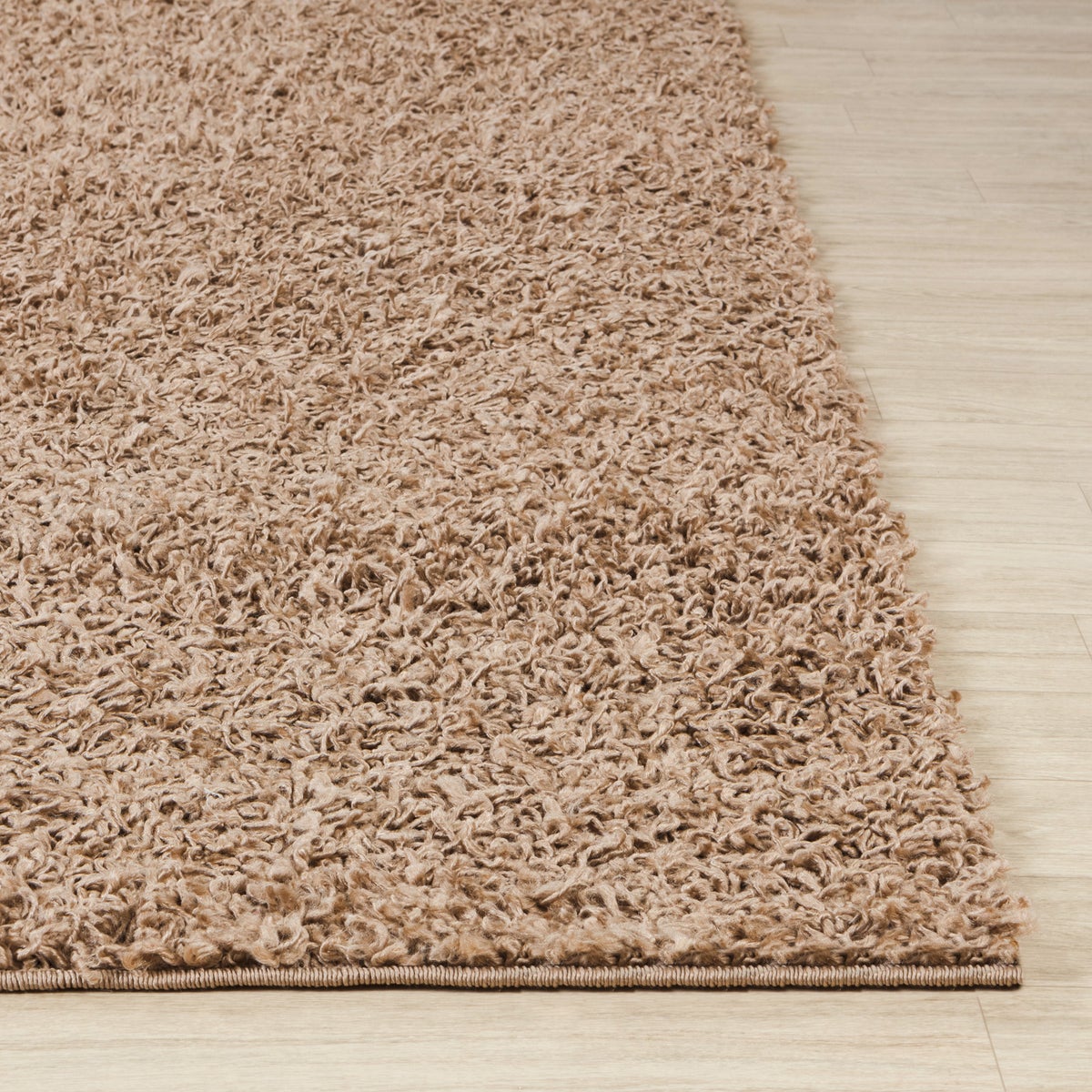 Modern hoogpolig shaggy vloerkleed voor in de hal, donkerbeige, 80x220 cm, LILLY