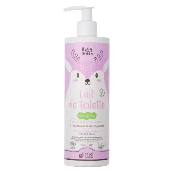 Leite de Limpeza Orgânico Verde para Bebê MKL Green Nature 400ml