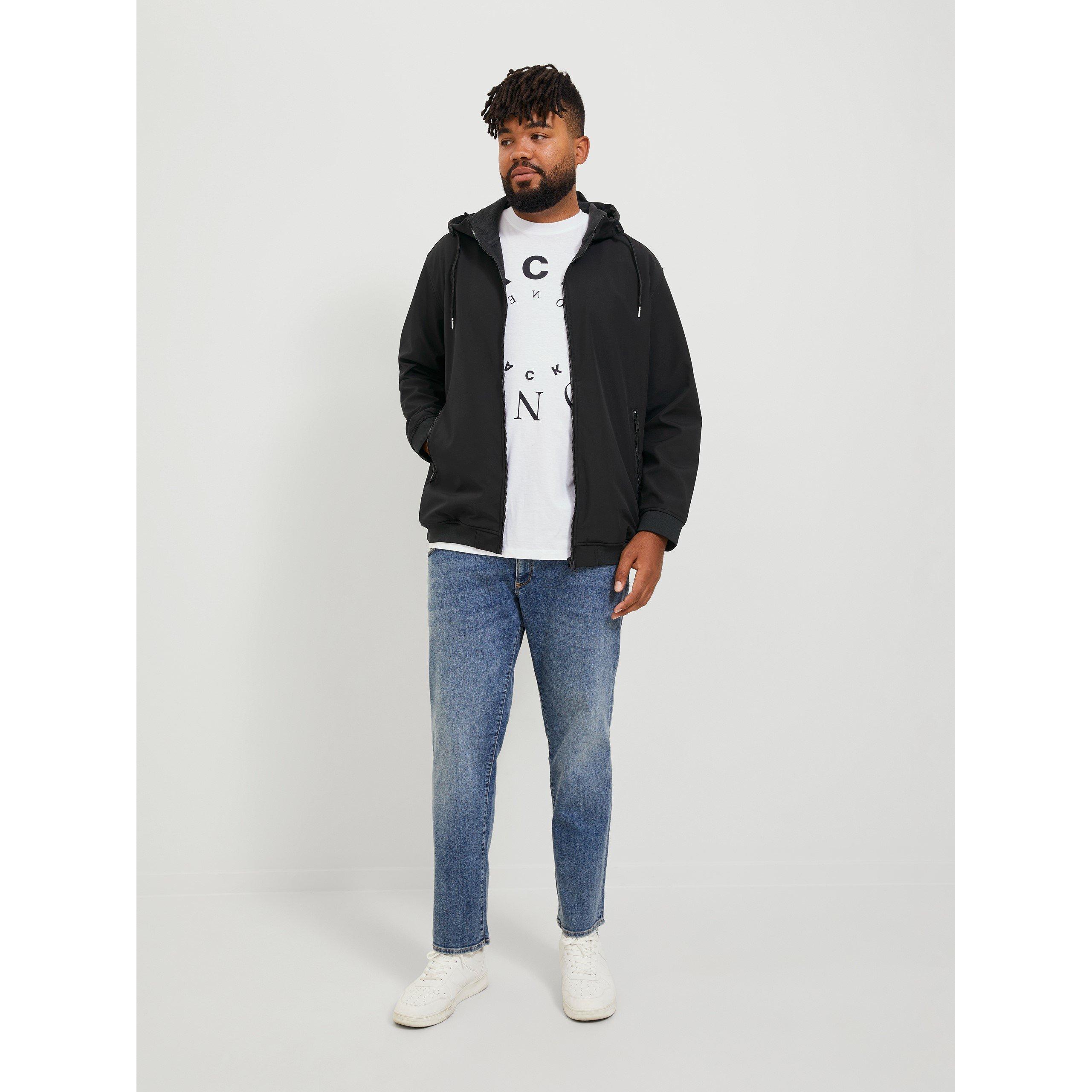 Jack and Jones Jack Softshell Hooded Jacket Mens Plus Size