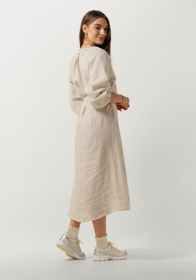 CIRCLE OF TRUST zand circle of trust midi jurk pauline dress