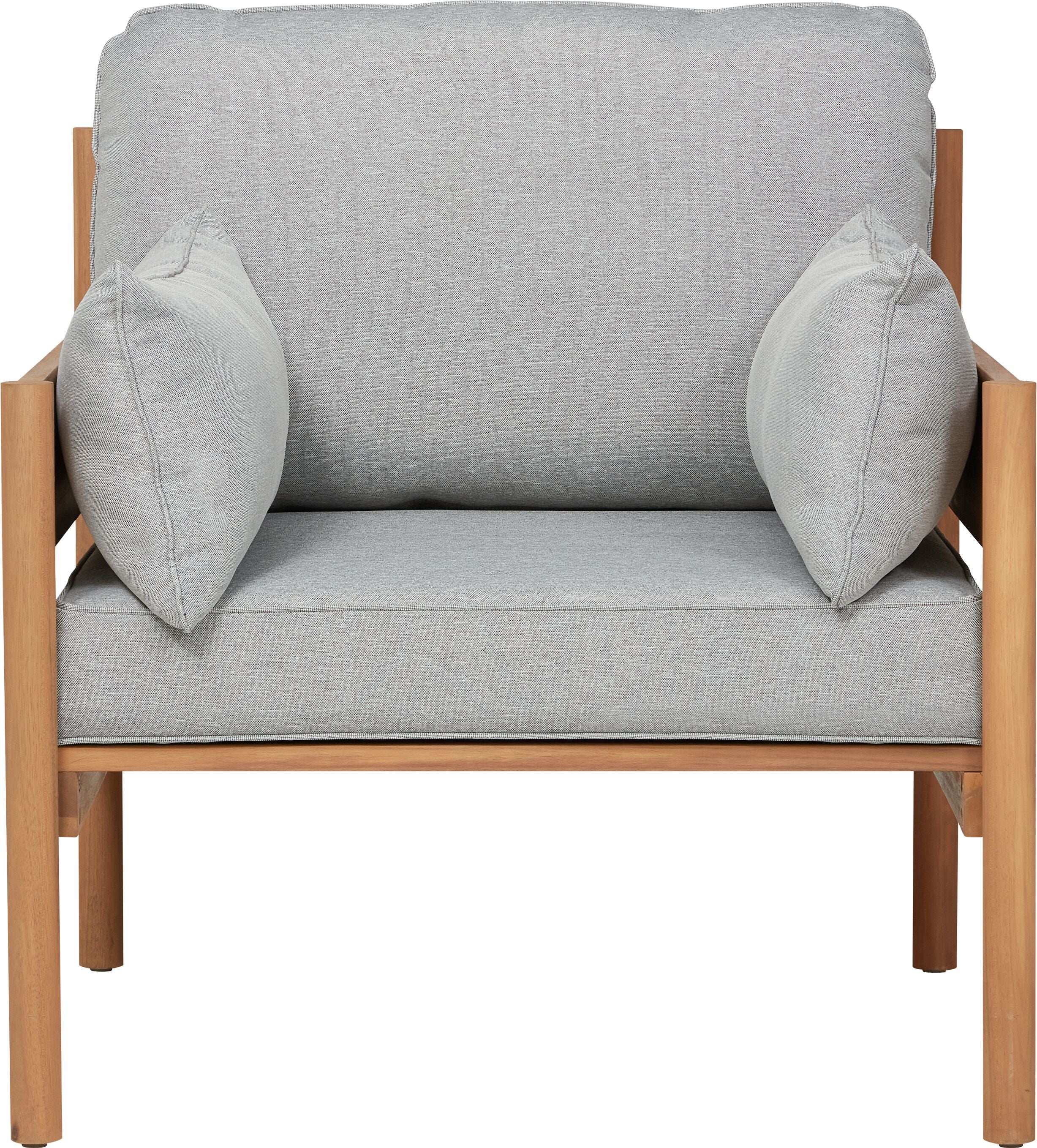 SANTA CRUZ Loungesessel - Grau / B: 79.0 cm x T: 79.0 cm x H: 75.0 cm