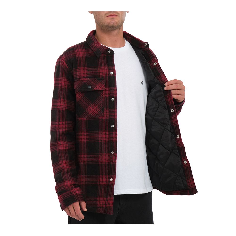 Volcom BOWERED FLEECE - Surchemise Homme wine