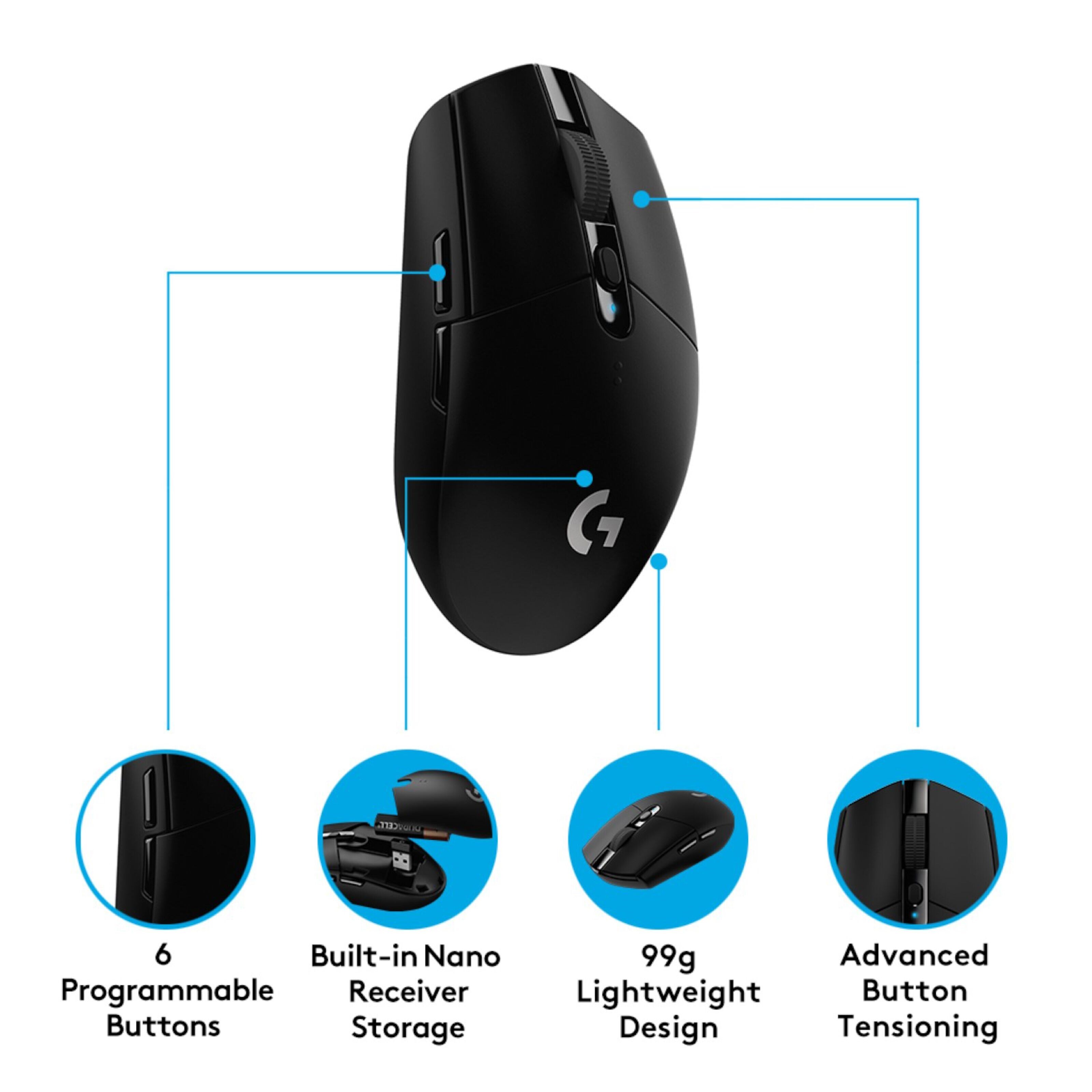 Logitech G 305 Lightspeed Trådløs gamingmus