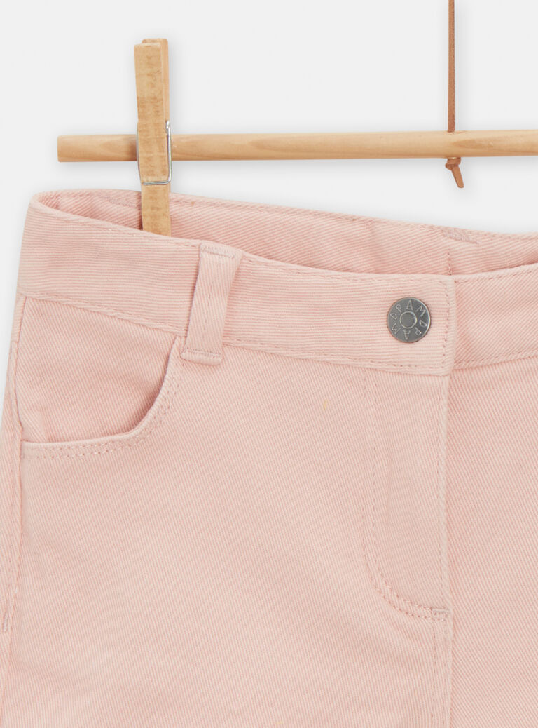 Short en jean rose saumon pour fille
