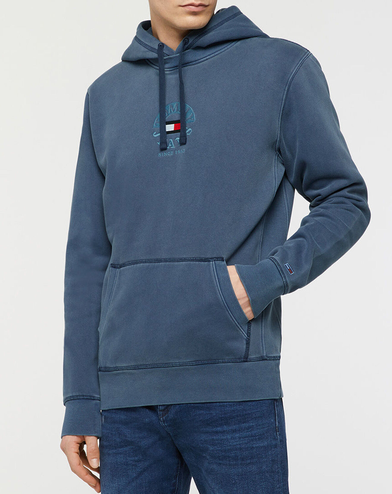 Tommy Jeans Sweat à capuche Timeless Circle bleu marine