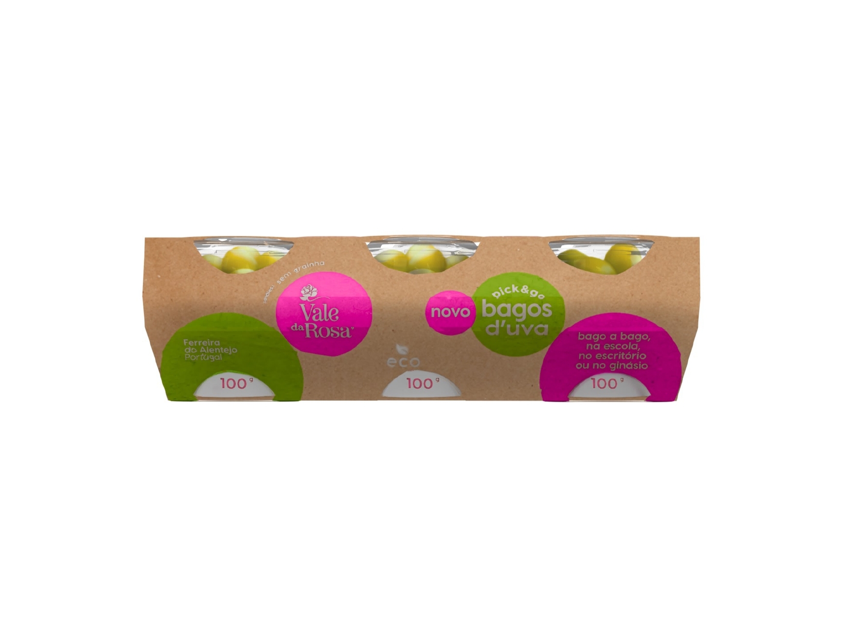 UVA BRANCA VALE DA ROSA SEM GRAINHA 3 X 100G