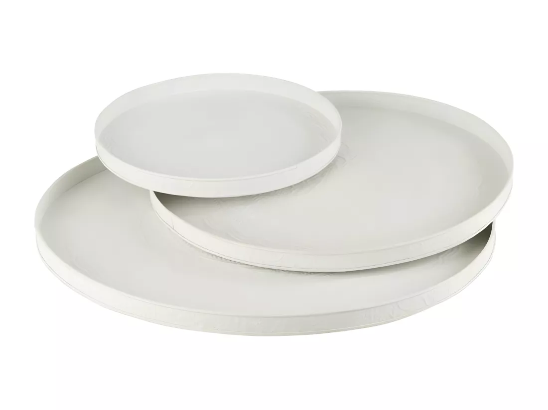 Plateau rond classique fer blanc 35x35x3cm