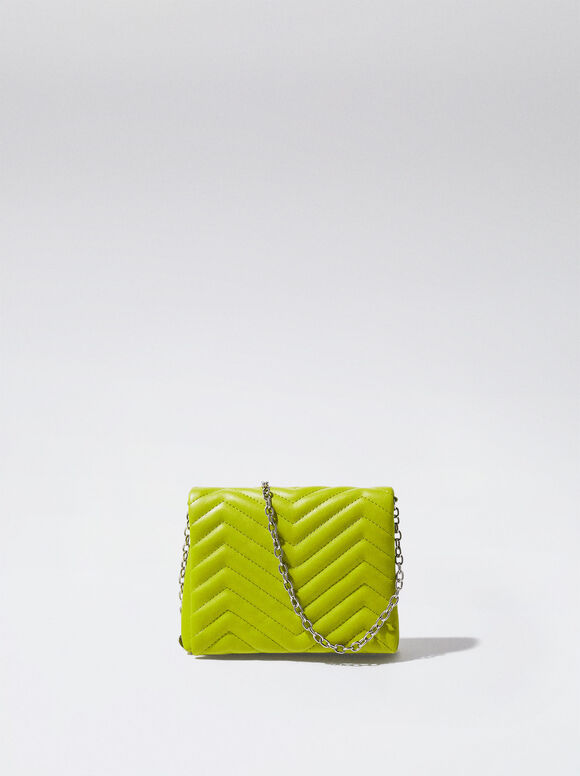 Bolsa de ombro acolchoada - Amarela