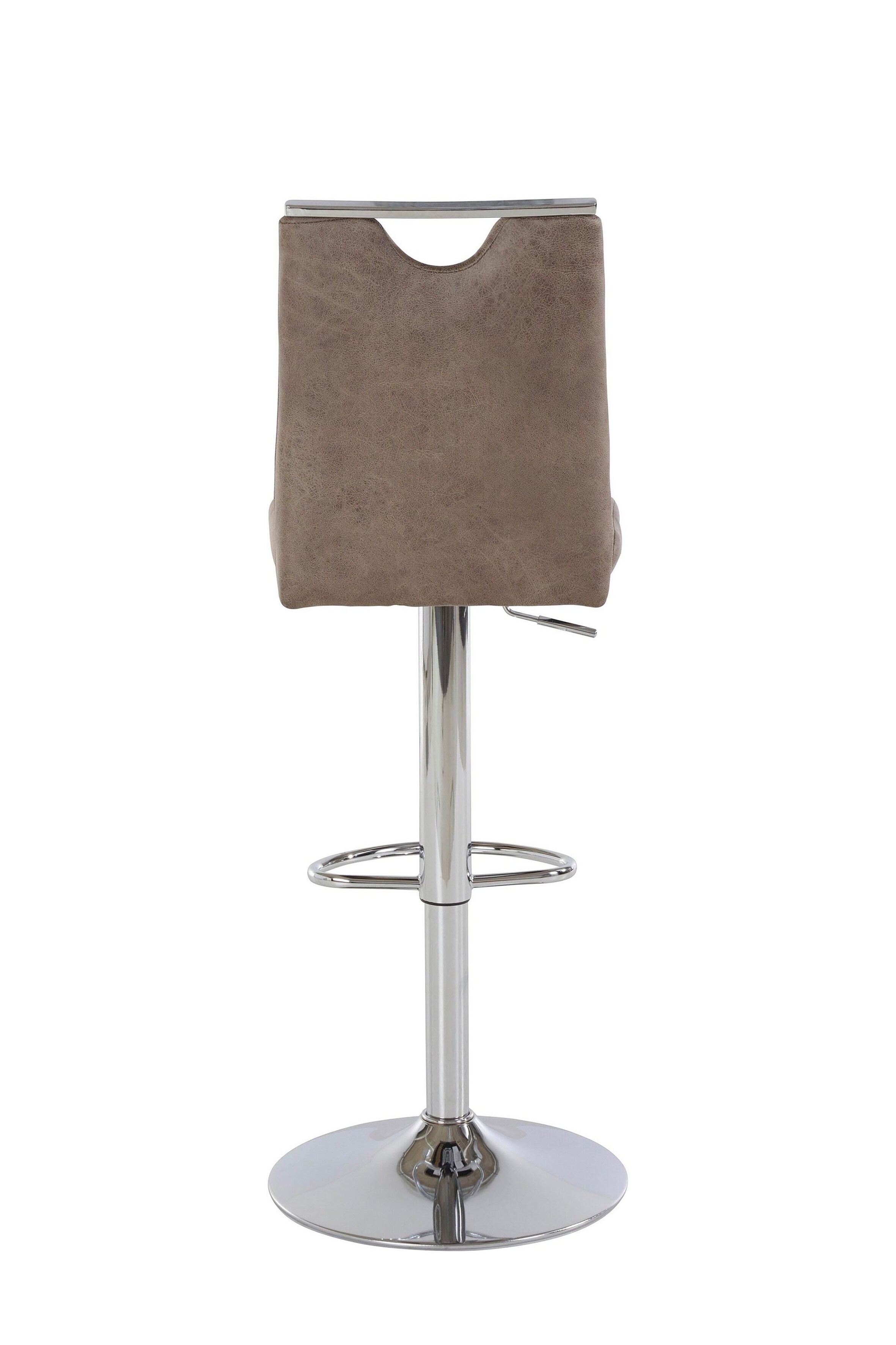 byLIVING Barhocker FIRE, 2-er Set, Bezug braun, Gestell chrom, 360° drehbar