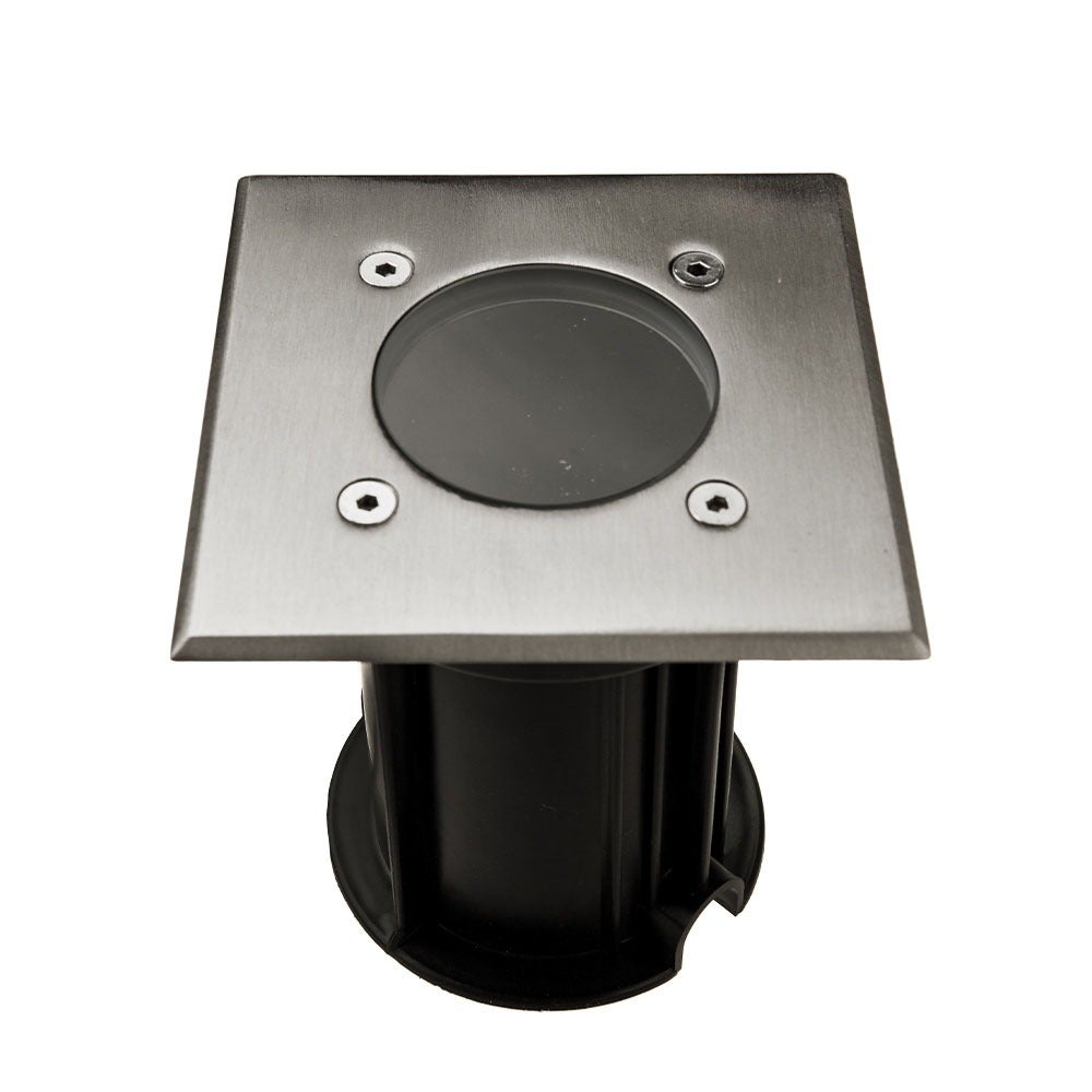 V-TAC VT-7677SQ - Ondergrondse buitenverlichting - Fittingen - GU10 - Zwart - IP65
