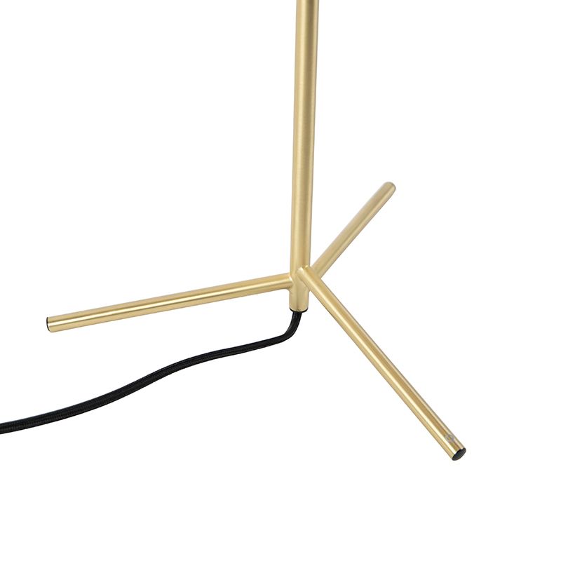 Art deco tafellamp messing met opaal glas 45,5 cm - Pallon