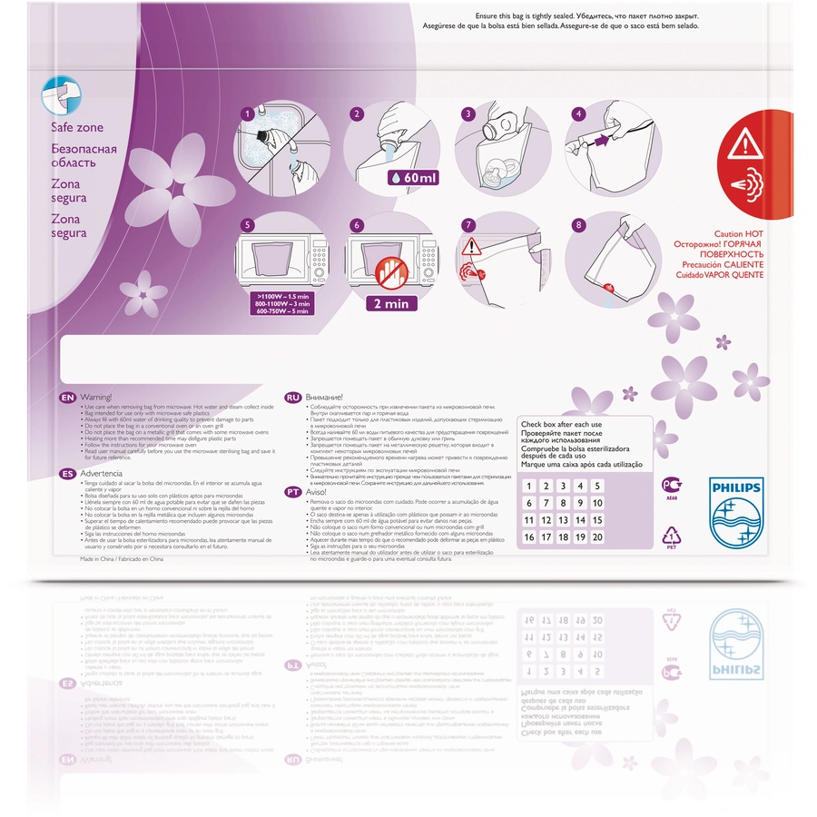 Philips Avent Mikrowellen-Sterilisationsbeutel SCF29705