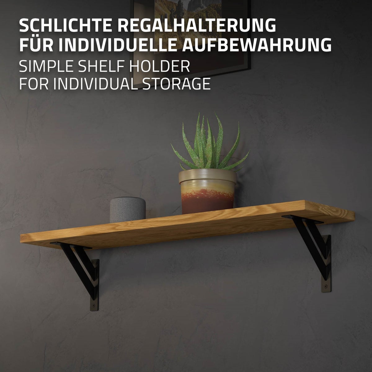 ML-Design 8-delige plankdragerset 180x180 mm, zwart, aluminium, zwevende plankdragers, plankhoekdragers, plankdragers voor wandmontage, plankdragers, plankdragers voor wandmontage, wandconsoles, plankdragers