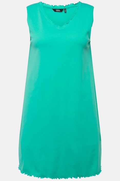 Kleid, A-Linie, V-Ausschnitt, ärmellos