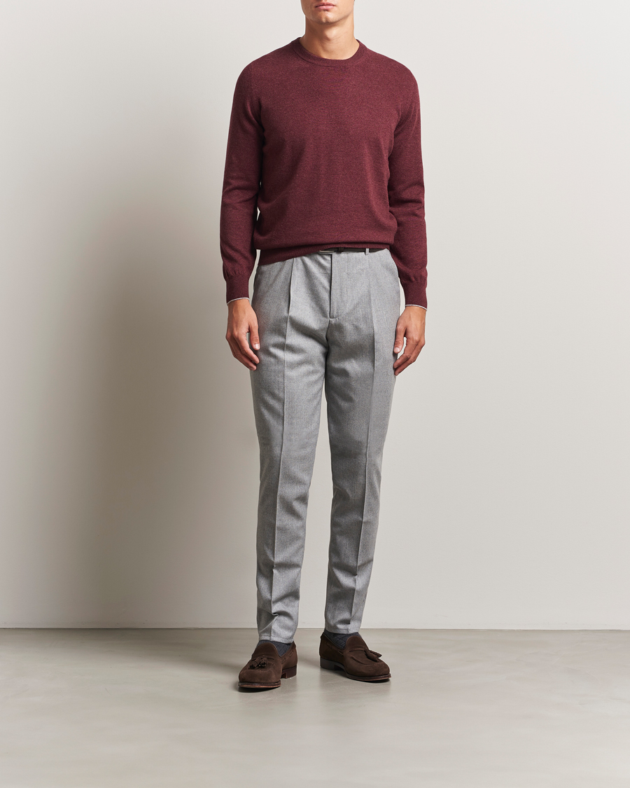 Brunello Cucinelli 2 Ply Cashmere Pullover Amaranto