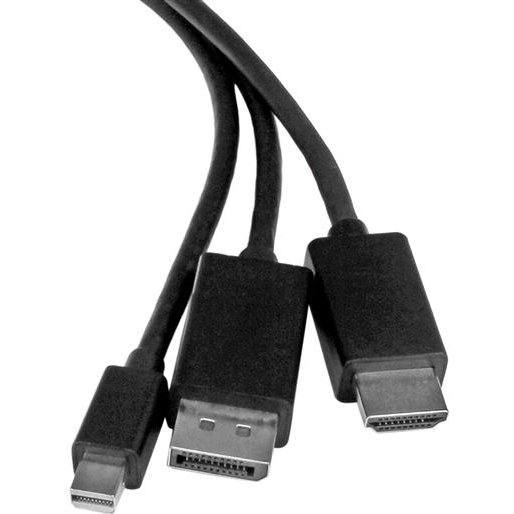 StarTech.com Câble adaptateur HDMI, DisplayPort ou Mini DisplayPort vers HDMI de 2 m - Noir