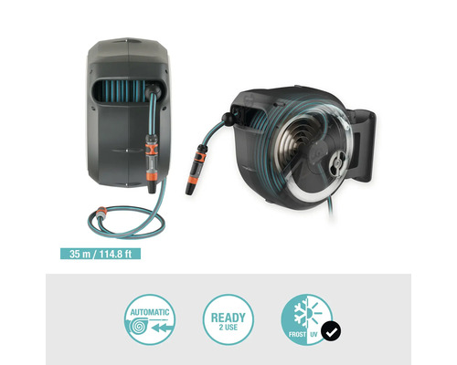 GARDENA RollUp XL wandslangenbox, exclusief, inclusief Classic Multi-Showerkop