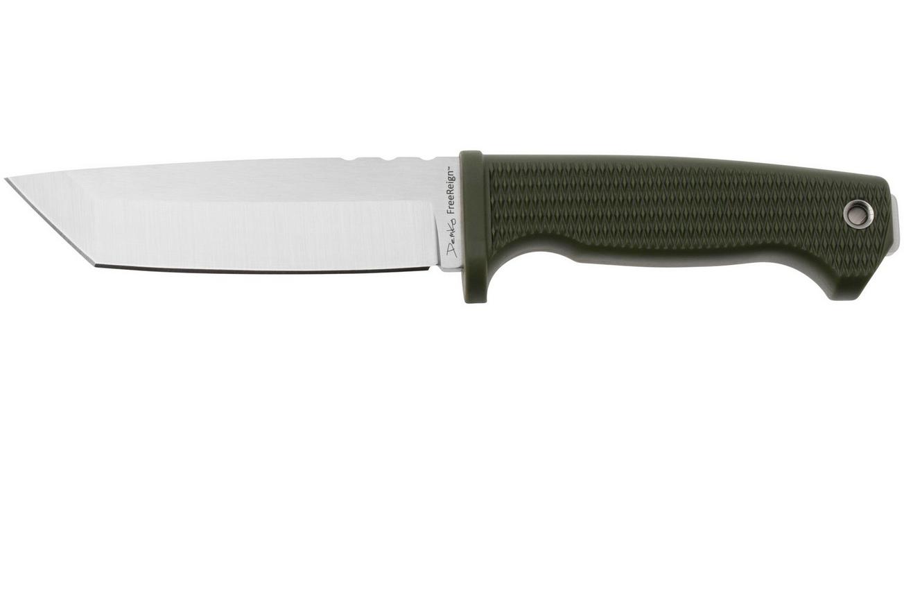 Demko Knives FreeReign AUS10A Tanto FR-10A-TOD OD-Green Rubber, outdoormes