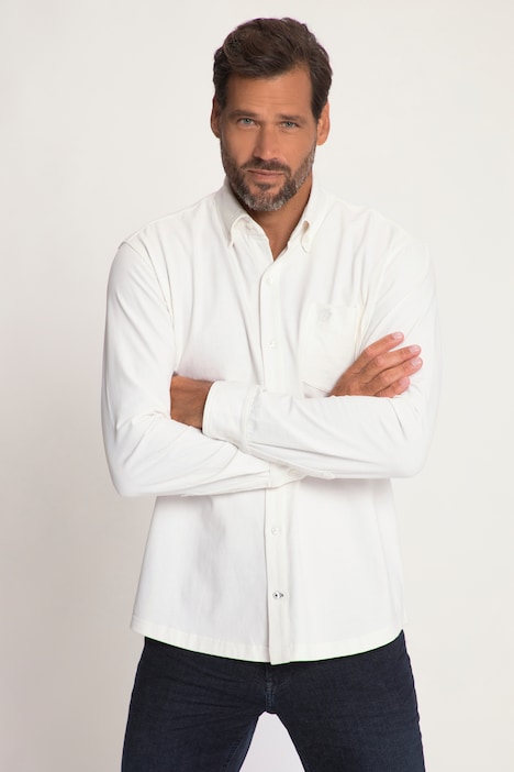 Hemd, FLEXNAMIC®, Langarm, Piqué,  Buttondown Kragen, Modern Fit