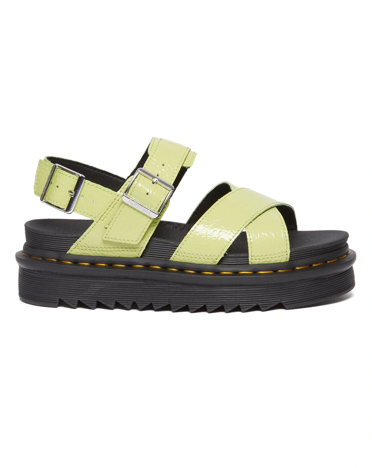 Riemensandalen VOSS II DISTRESSED PATENT in lime green