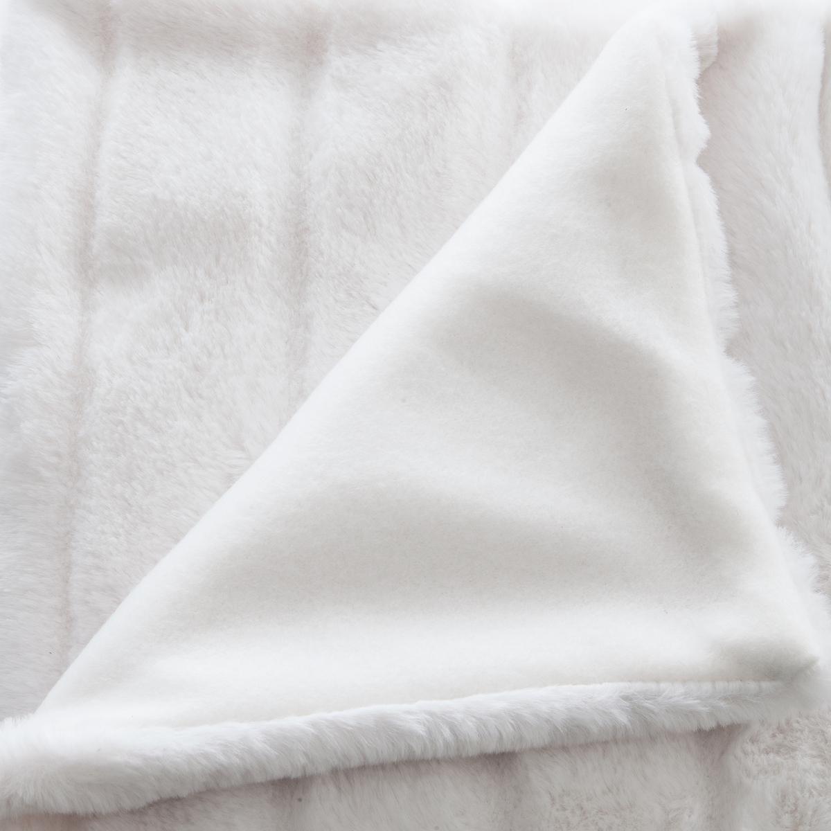 PLAID FOURRURE MANOIR BLANC 120X160CM