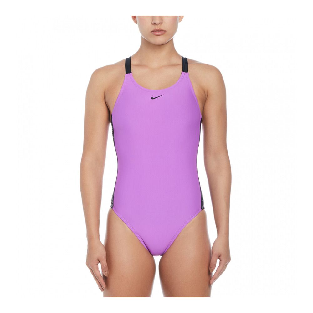 Nike Swim FIT NEWBIE LOGO TAPE FASTBACK - Maillot de bain 1 pièce Femme fuchsia dream
