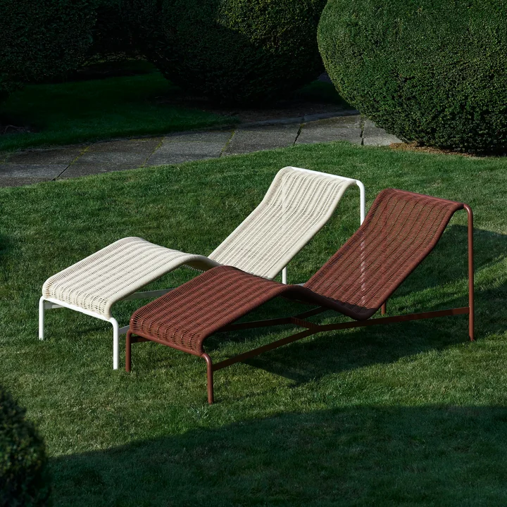 HAY - Palissade Cord Chaise Longue Liegestuhl, anthrazit