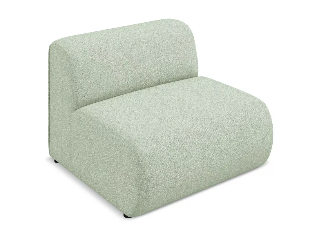 Fauteuil pour canapé modulable en tissu texturé - vert clair - EKAHI