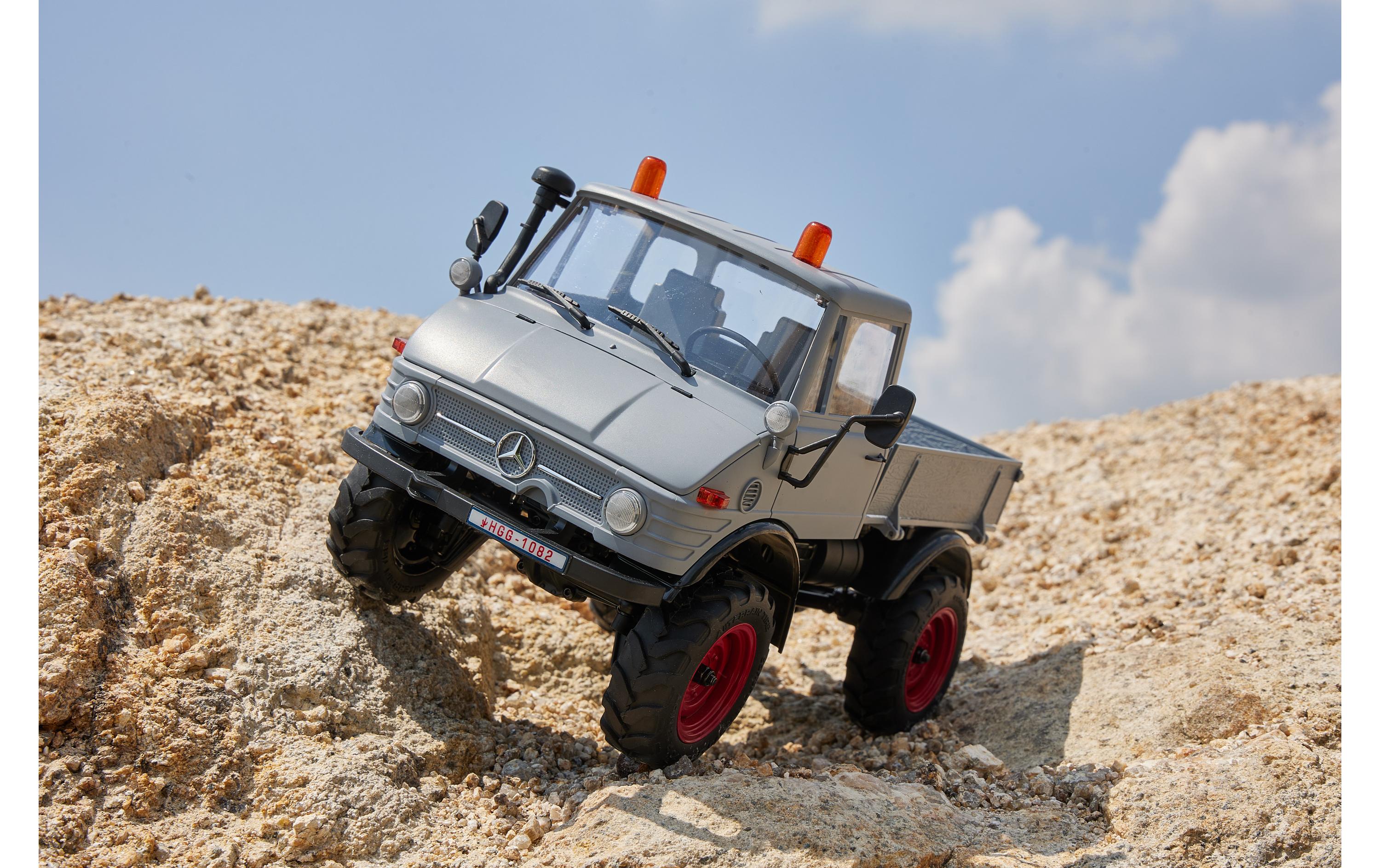 Scale Crawler FXC24 Unimog 421 Grau, RTR, 1:24<br>FCX24 Mini Rock Crawler mit detaillierter Unimog Karosserie und 2-Gang Getriebe
