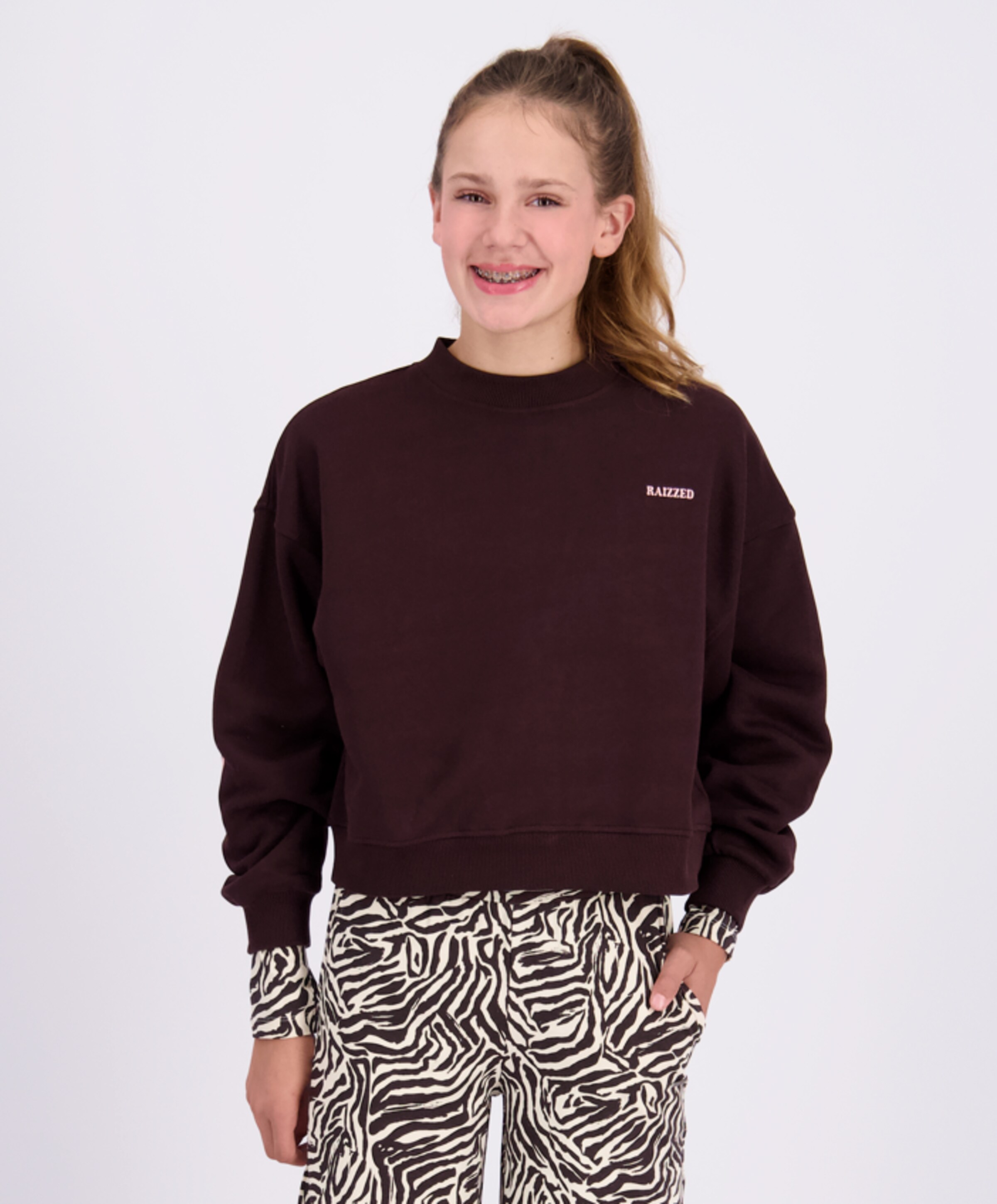 Raizzed Meisjes sweater bruin