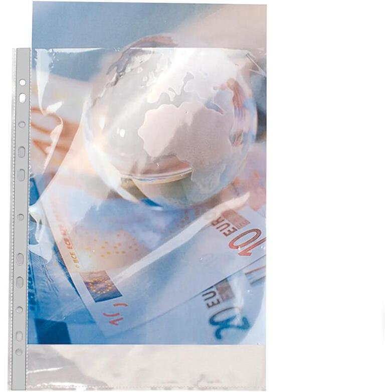 Sachet de 10 pochettes perforées polypropylène lisse haute qualité 9/100e - A4