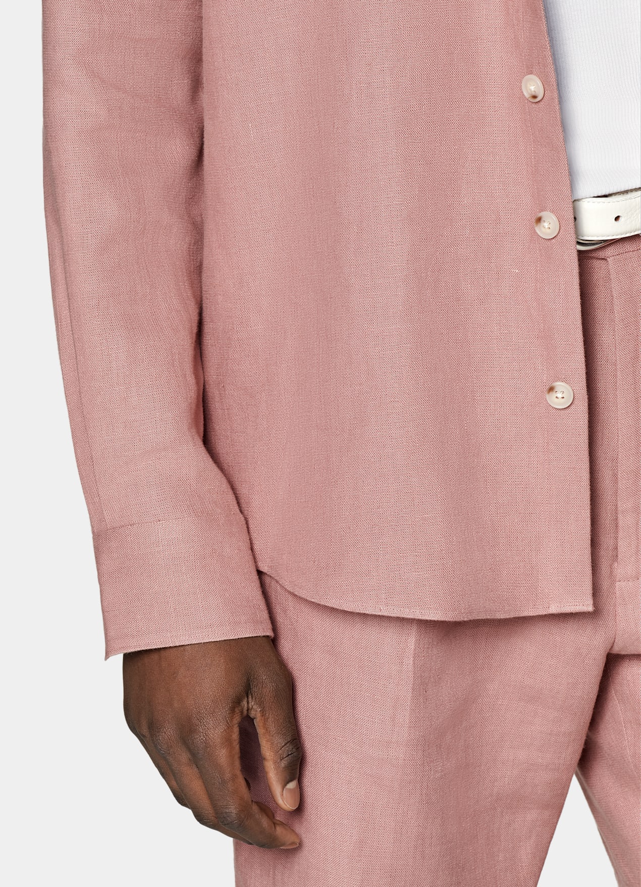Chemise coupe ajustée rose