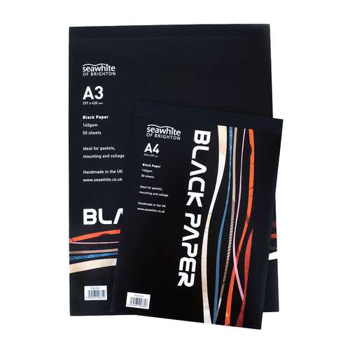Seawhite of Brighton Zeichenblock mit schwarzem Zeichenpapier