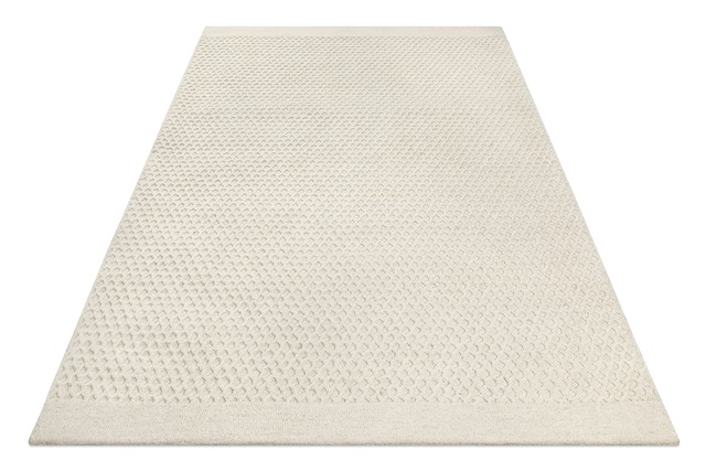 Wecon home Wollteppich »Hamptons THIRTYEIGHT« rechteckig 11 mm Höhe Läufer, Schurwolle, Kurzflor, Wohn- & Schlafzimmer, elegant, Waben