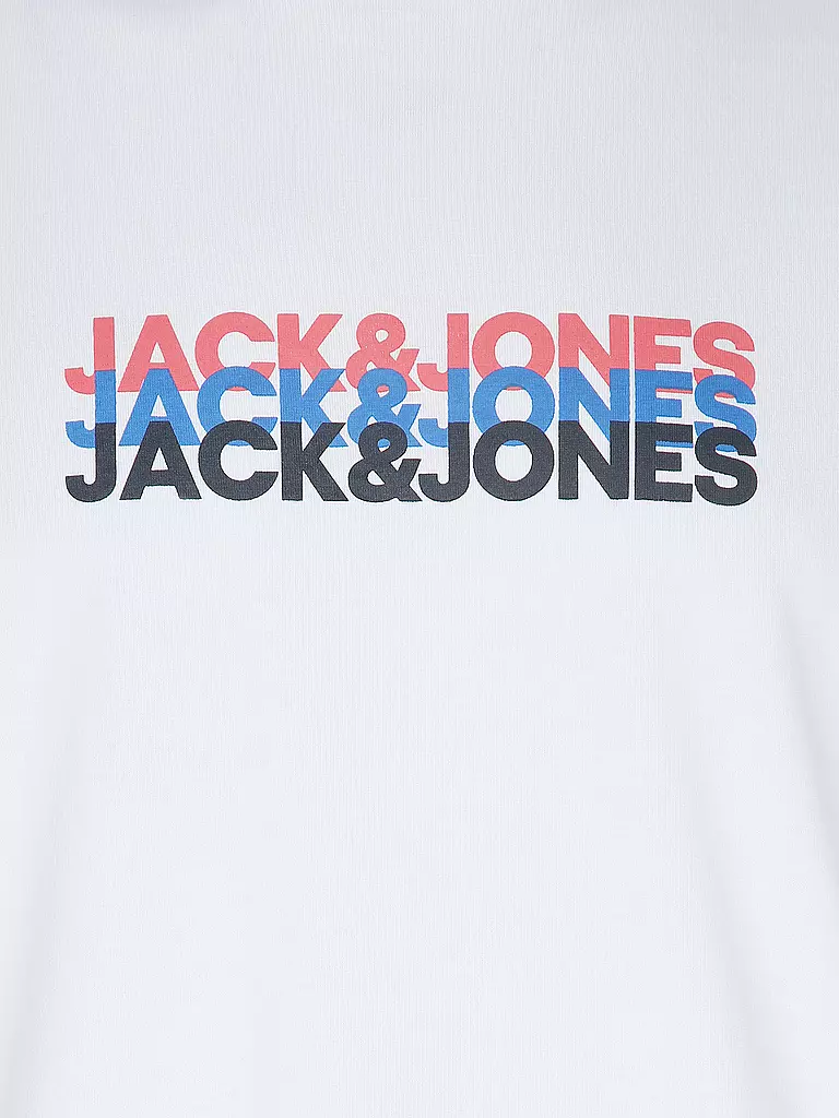 JACK & JONES T-Shirt JJCYBER weiss