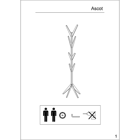 Ascot stumtjener - hvid