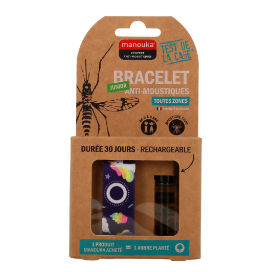 Manouka bracelet anti moustiques rechargeable - Enfant et adulte