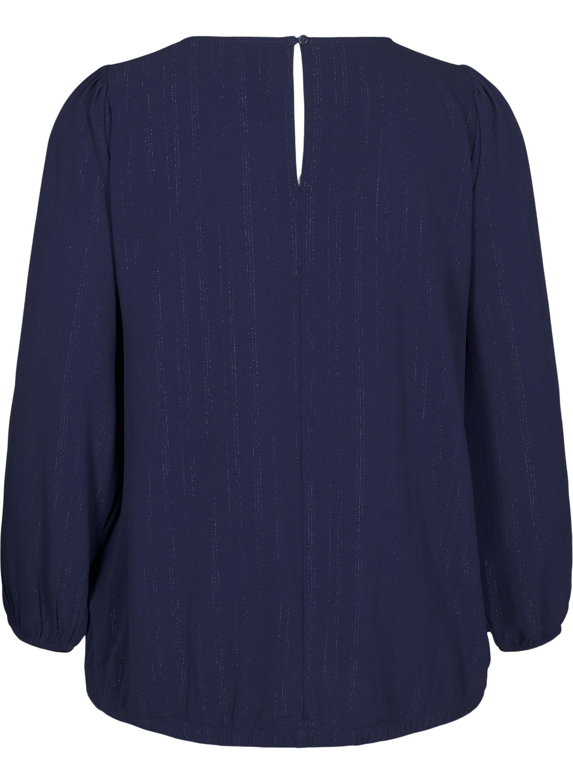 Bluse med sølv glimmer