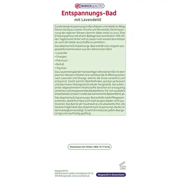 Entspannungs-Bad mit Lavendelöl