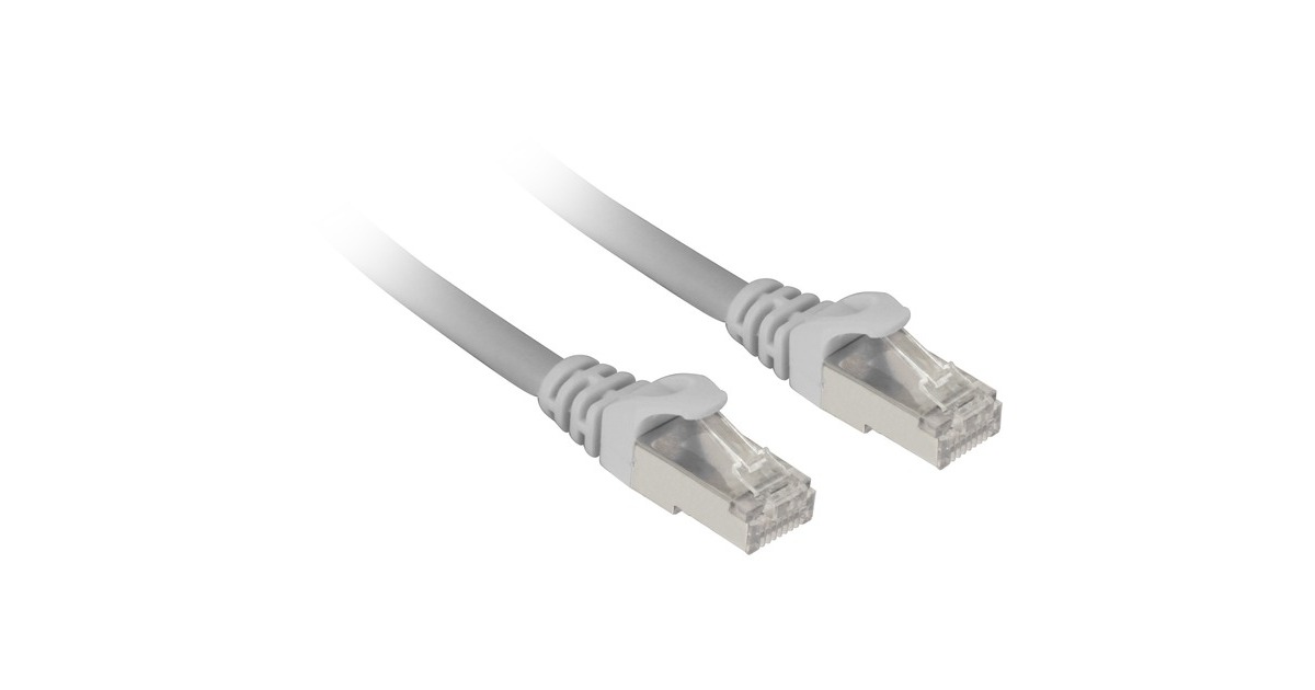 SharkoonPatchkabel SFTP, RJ-45 met Cat.7a  (Grijs, 1 meter, Ruwe kabel)