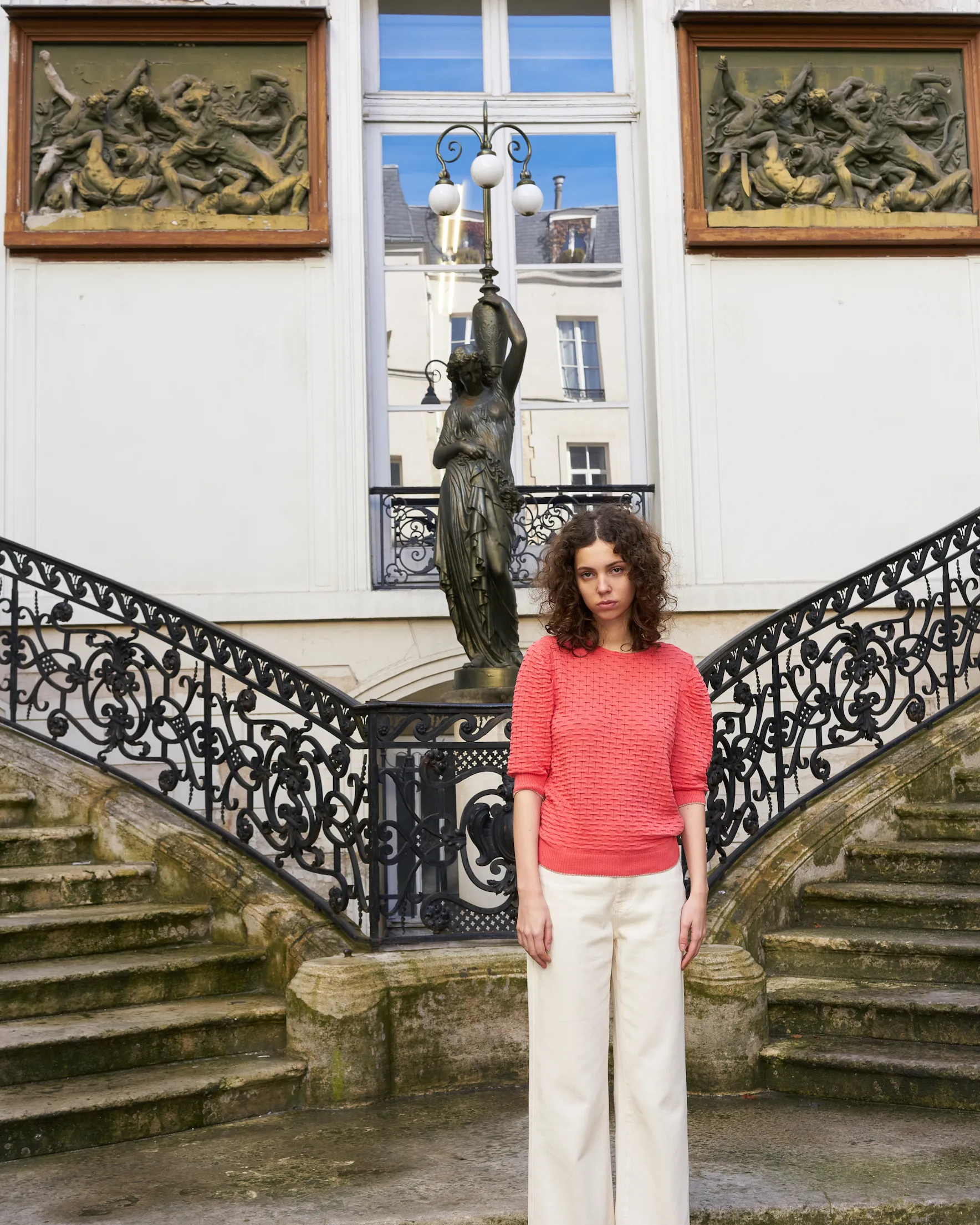 Phiphie - Pull Texturé Manches Bouffantes Erotokritos